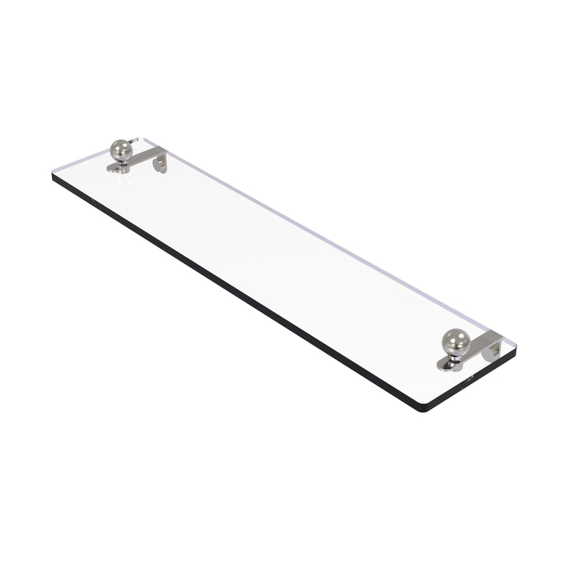 Allied Brass 16 Inch Glass Vanity Shelf with Beveled Edges PR-1-16-SN