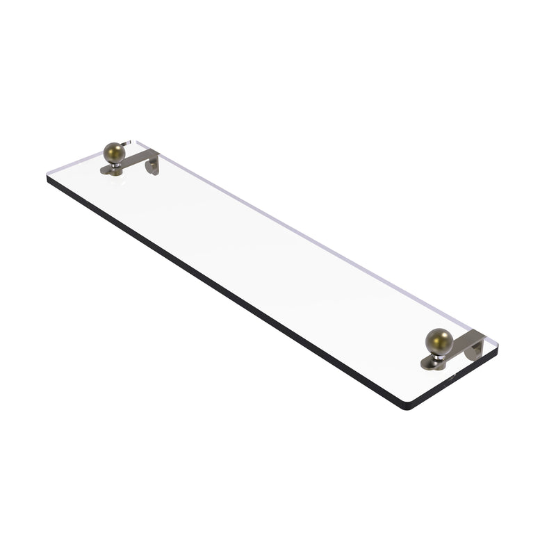 Allied Brass 22 Inch Glass Vanity Shelf with Beveled Edges PR-1-22-ABR