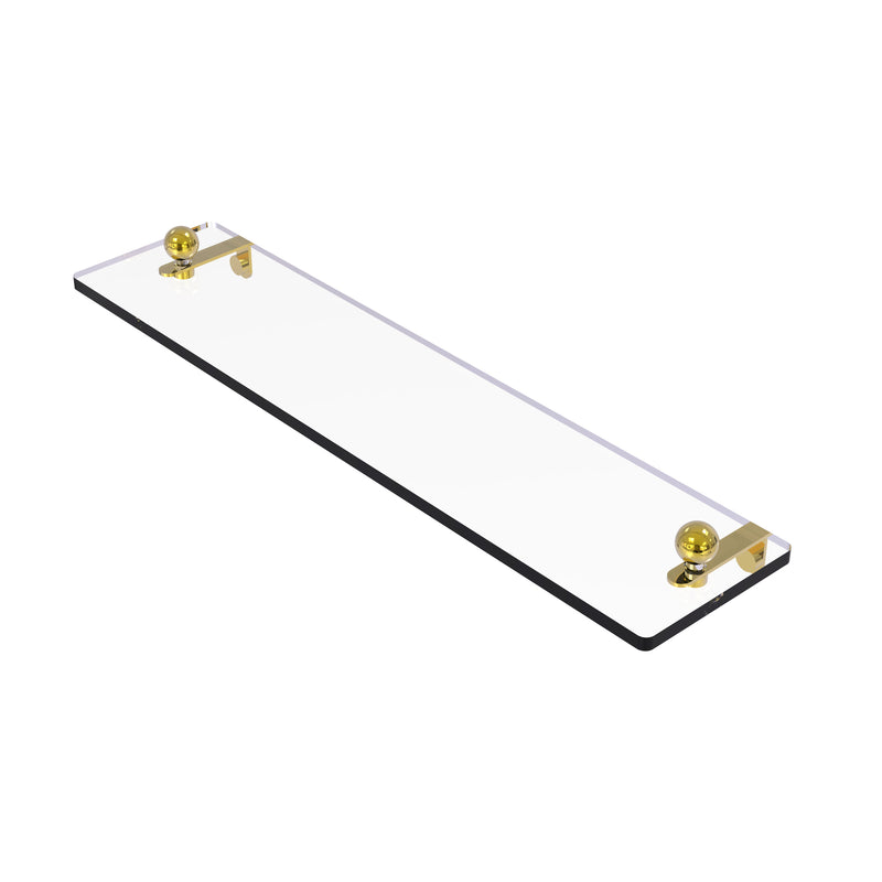 Allied Brass 22 Inch Glass Vanity Shelf with Beveled Edges PR-1-22-PB