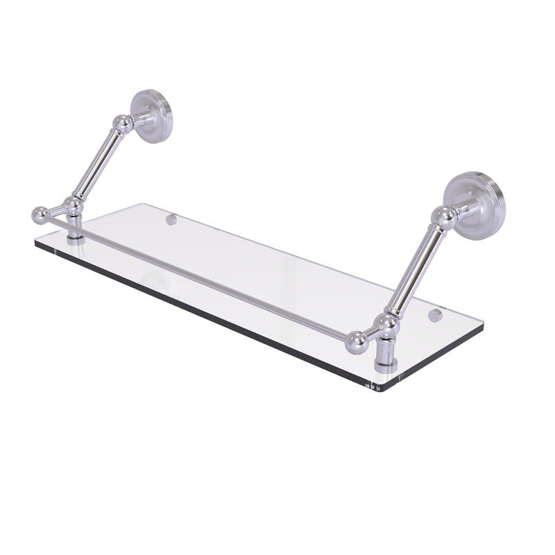 Allied Brass Prestige Regal 24 Inch Floating Glass Shelf with Gallery Rail PR-1-24-GAL-SCH