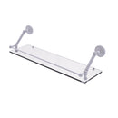 Allied Brass Prestige Regal 30 Inch Floating Glass Shelf with Gallery Rail PR-1-30-GAL-WHM