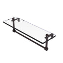 Allied Brass 16 Inch Glass Vanity Shelf with Integrated Towel Bar PR-1-16TB-ABZ