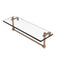 Allied Brass 16 Inch Glass Vanity Shelf with Integrated Towel Bar PR-1-16TB-BBR