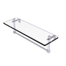 Allied Brass 16 Inch Glass Vanity Shelf with Integrated Towel Bar PR-1-16TB-SCH