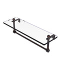 Allied Brass 16 Inch Glass Vanity Shelf with Integrated Towel Bar PR-1-16TB-VB