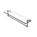 Allied Brass 22 Inch Glass Vanity Shelf with Integrated Towel Bar PR-1-22TB-ABR