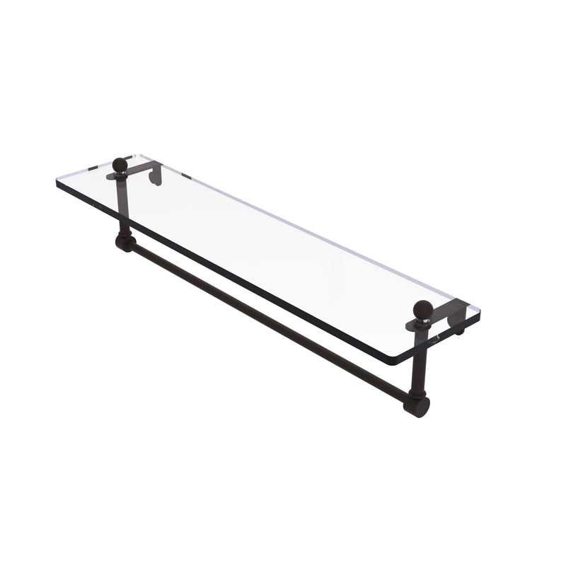 Allied Brass 22 Inch Glass Vanity Shelf with Integrated Towel Bar PR-1-22TB-ORB