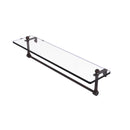 Allied Brass 22 Inch Glass Vanity Shelf with Integrated Towel Bar PR-1-22TB-VB