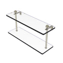 Allied Brass 16 Inch Two Tiered Glass Shelf PR-2-16-PNI