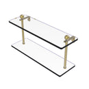 Allied Brass 16 Inch Two Tiered Glass Shelf PR-2-16-SBR