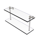 Allied Brass 16 Inch Two Tiered Glass Shelf PR-2-16-SN