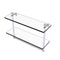 Allied Brass 16 Inch Two Tiered Glass Shelf with Integrated Towel Bar PR-2-16TB-SCH