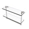 Allied Brass 16 Inch Two Tiered Glass Shelf with Integrated Towel Bar PR-2-16TB-SN