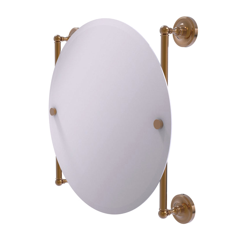 Allied Brass Prestige Regal Collection Round Frameless Rail Mounted Mirror PR-27-90-BBR