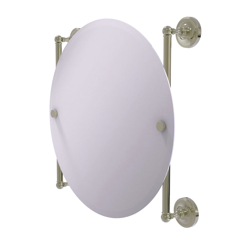 Allied Brass Prestige Regal Collection Round Frameless Rail Mounted Mirror PR-27-90-PNI