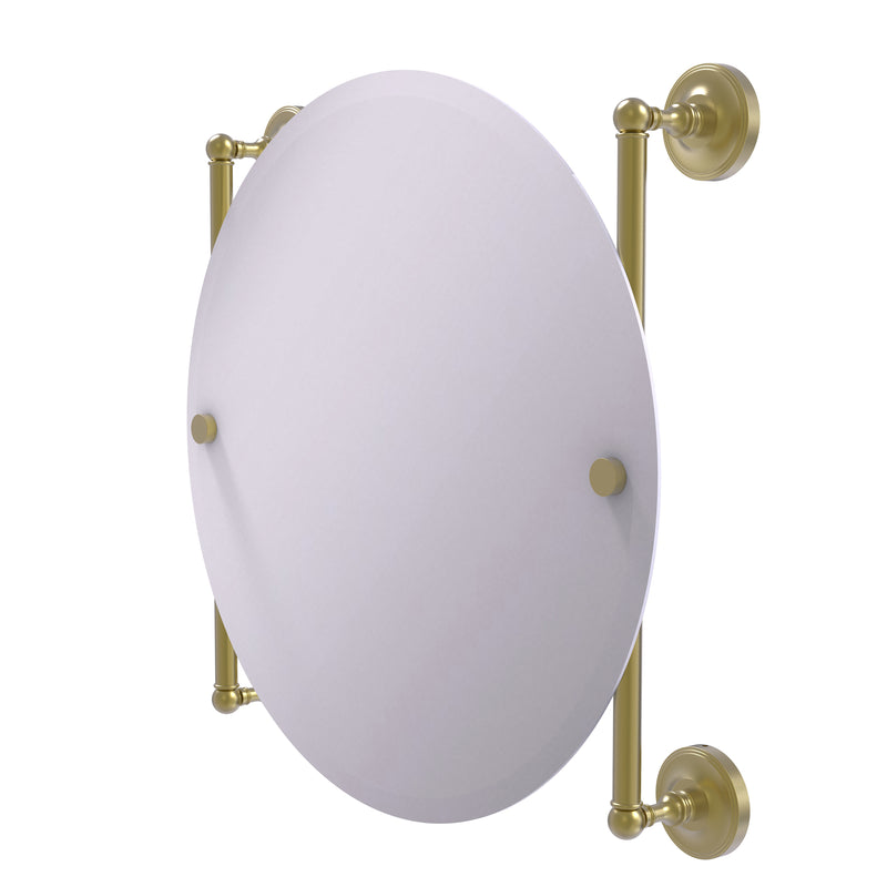 Allied Brass Prestige Regal Collection Round Frameless Rail Mounted Mirror PR-27-90-SBR