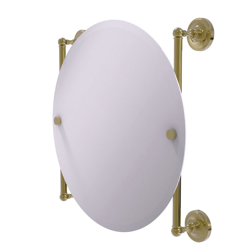 Allied Brass Prestige Regal Collection Round Frameless Rail Mounted Mirror PR-27-90-UNL