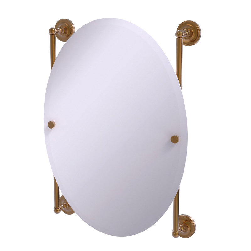 Allied Brass Prestige Regal Collection Oval Frameless Rail Mounted Mirror PR-27-91-BBR