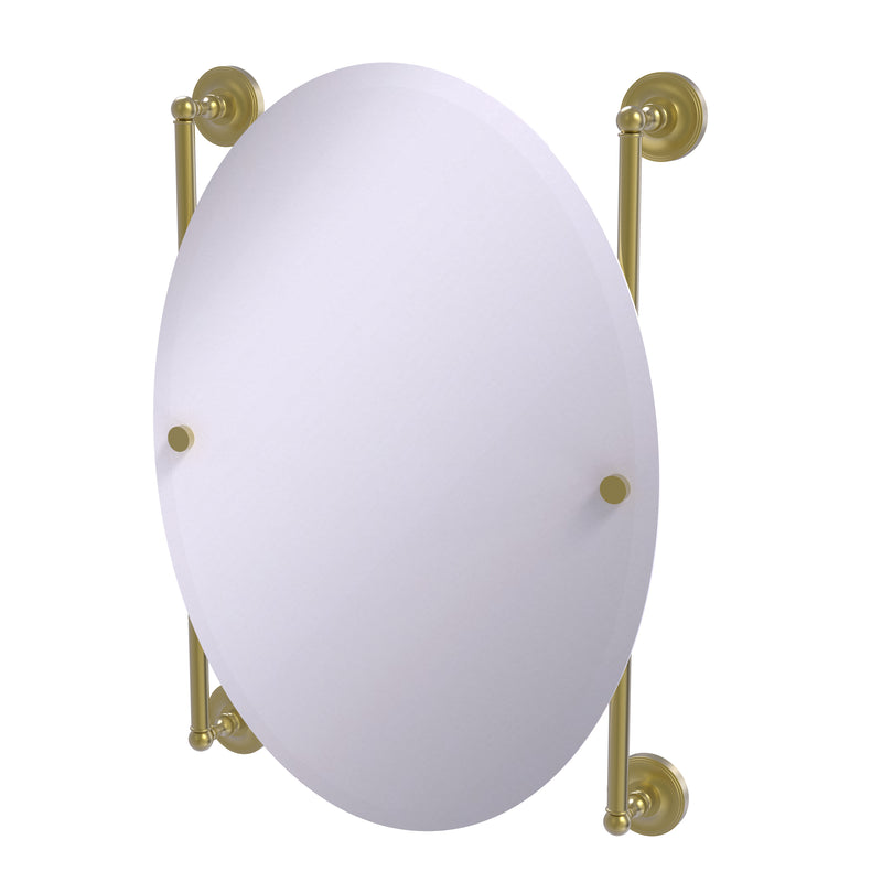 Allied Brass Prestige Regal Collection Oval Frameless Rail Mounted Mirror PR-27-91-SBR