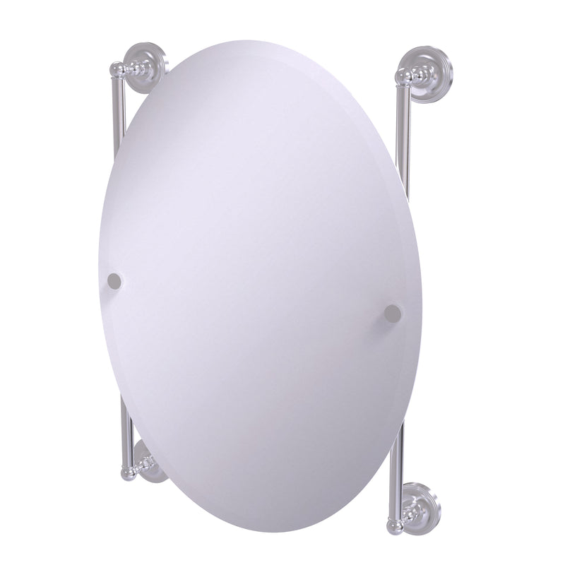 Allied Brass Prestige Regal Collection Oval Frameless Rail Mounted Mirror PR-27-91-SCH