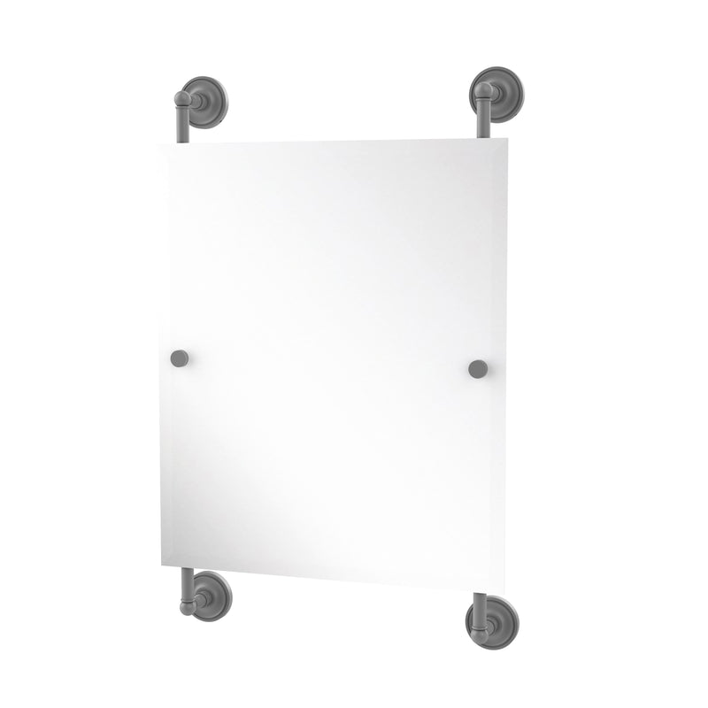 Allied Brass Prestige Regal Collection Rectangular Frameless Rail Mounted Mirror PR-27-92-GYM