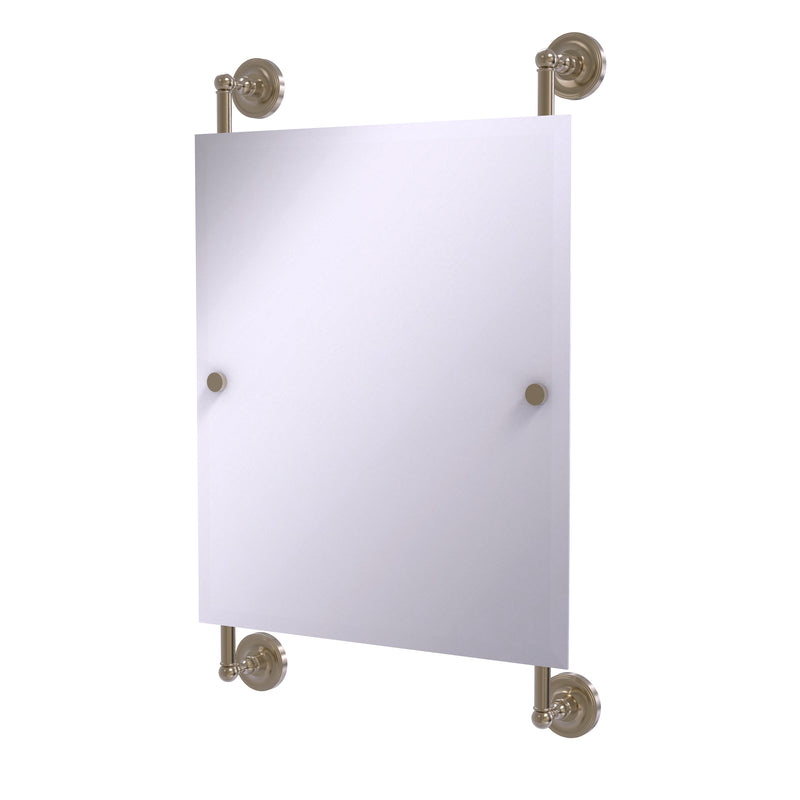 Allied Brass Prestige Regal Collection Rectangular Frameless Rail Mounted Mirror PR-27-92-PEW