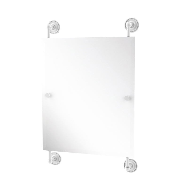 Allied Brass Prestige Regal Collection Rectangular Frameless Rail Mounted Mirror PR-27-92-WHM