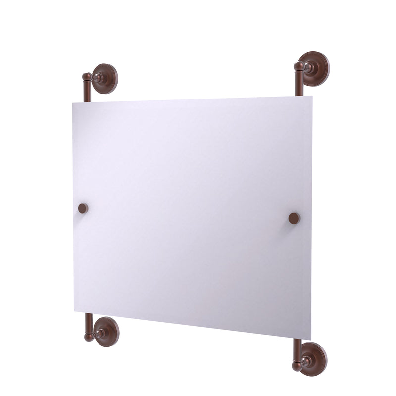 Allied Brass Prestige Regal Landscape Rectangular Frameless Rail Mounted Mirror PR-27-93-CA