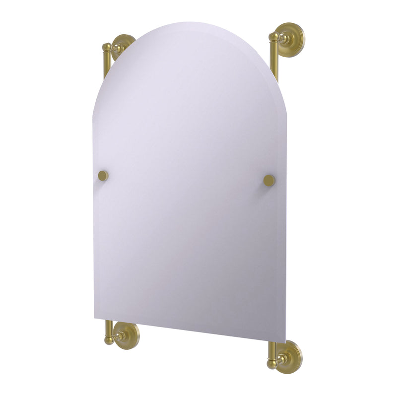 Allied Brass Prestige Regal Collection Arched Top Frameless Rail Mounted Mirror PR-27-94-SBR