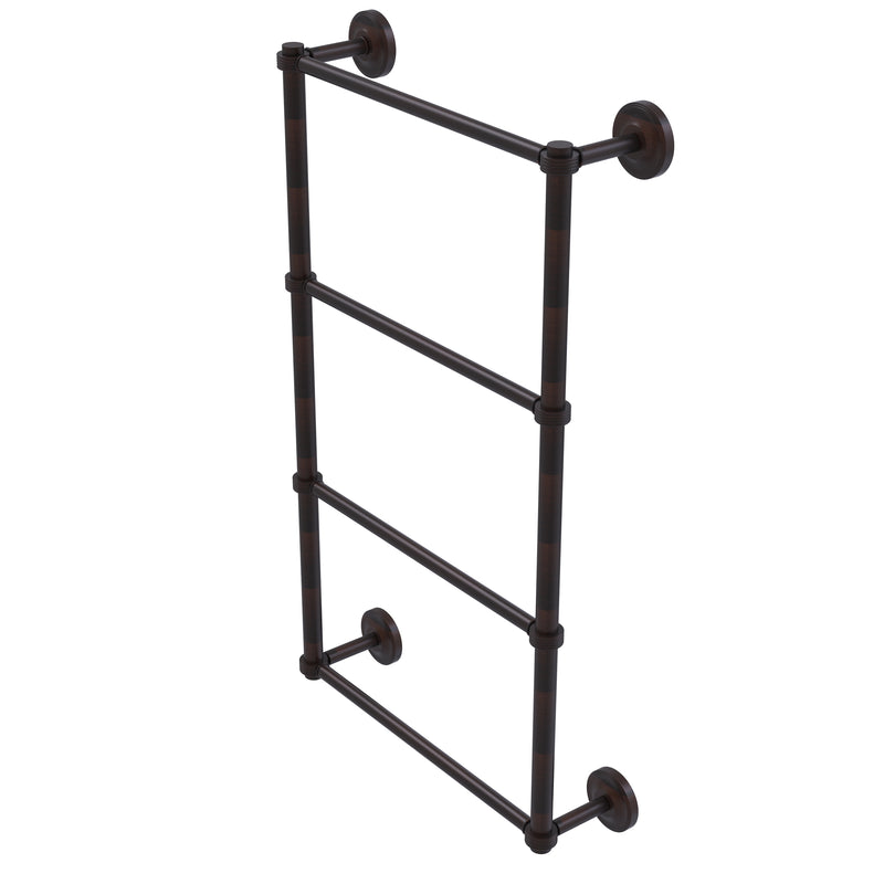 Allied Brass Prestige Regal Collection 4 Tier 24 Inch Ladder Towel Bar with Groovy Detail PR-28G-24-VB