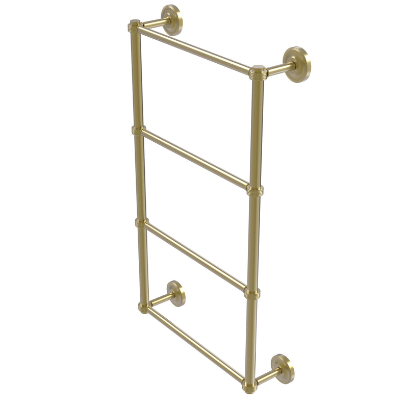 Allied Brass Prestige Regal Collection 4 Tier 30 Inch Ladder Towel Bar with Groovy Detail PR-28G-30-SBR