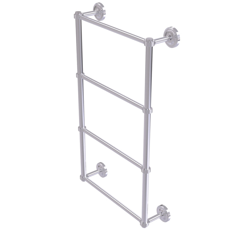 Allied Brass Prestige Regal Collection 4 Tier 36 Inch Ladder Towel Bar with Groovy Detail PR-28G-36-SCH