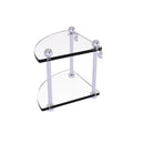 Allied Brass Two Tier Corner Glass Shelf PR-3-PC