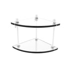 Allied Brass Two Tier Corner Glass Shelf PR-3-WHM