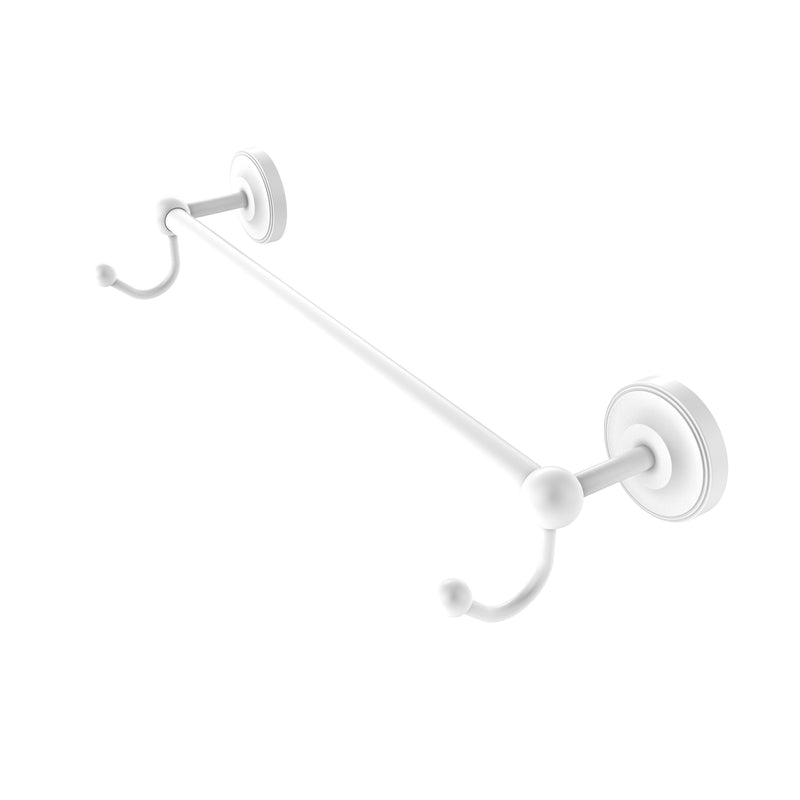 Allied Brass Prestige Regal Collection 18 Inch Towel Bar with Integrated Hooks PR-41-18-HK-WHM