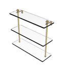 Allied Brass 16 Inch Triple Tiered Glass Shelf PR-5-16-UNL