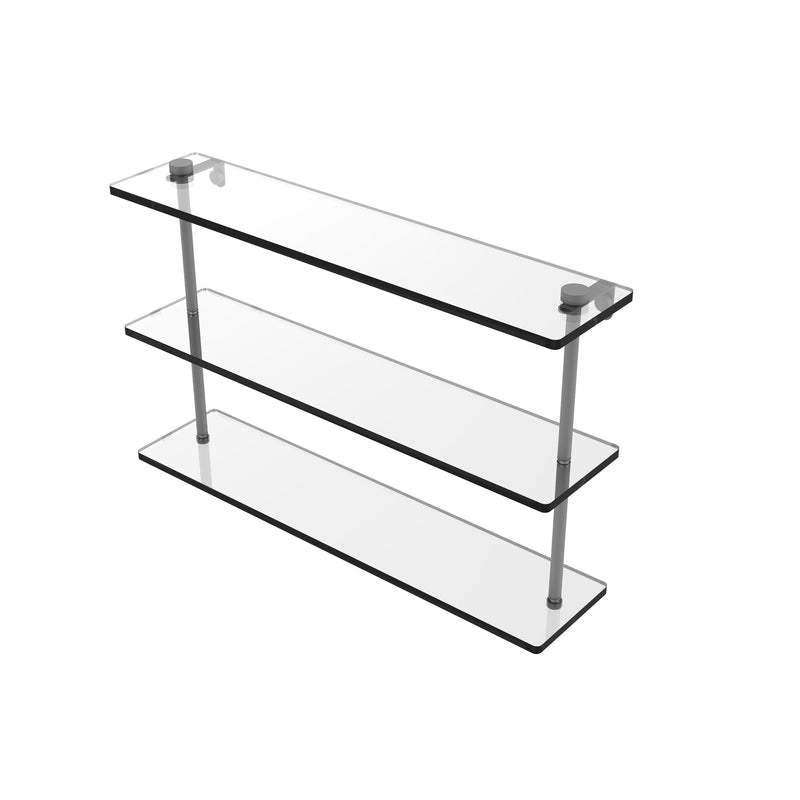 Allied Brass 22 Inch Triple Tiered Glass Shelf PR-5-22-GYM