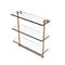 Allied Brass 16 Inch Triple Tiered Glass Shelf with Integrated Towel Bar PR-5-16TB-BBR