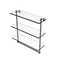 Allied Brass 16 Inch Triple Tiered Glass Shelf with Integrated Towel Bar PR-5-16TB-CA