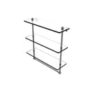 Allied Brass 16 Inch Triple Tiered Glass Shelf with Integrated Towel Bar PR-5-16TB-GYM