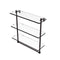 Allied Brass 16 Inch Triple Tiered Glass Shelf with Integrated Towel Bar PR-5-16TB-ORB