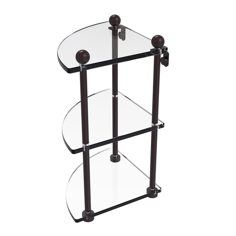 Allied Brass Three Tier Corner Glass Shelf PR-6-ABZ