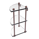 Allied Brass Three Tier Corner Glass Shelf PR-6-CA