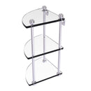 Allied Brass Three Tier Corner Glass Shelf PR-6-PC