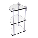 Allied Brass Three Tier Corner Glass Shelf PR-6-SCH