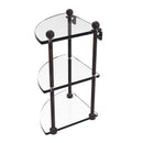 Allied Brass Three Tier Corner Glass Shelf PR-6-VB