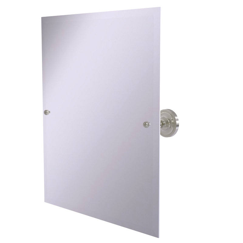 Allied Brass Frameless Rectangular Tilt Mirror with Beveled Edge PR-92-SN