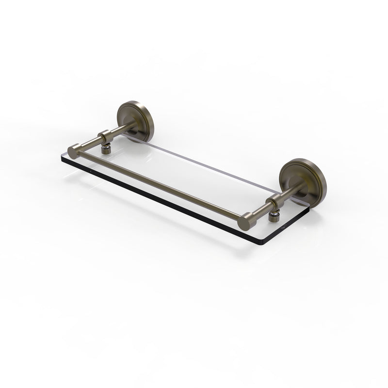 Allied Brass Prestige Regal 16 Inch Tempered Glass Shelf with Gallery Rail PRBP-1-16-GAL-ABR