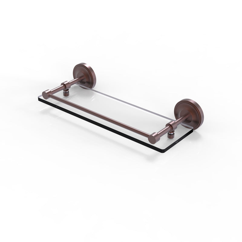 Allied Brass Prestige Regal 16 Inch Tempered Glass Shelf with Gallery Rail PRBP-1-16-GAL-CA