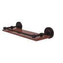 Allied Brass Prestige Regal Collection 16 Inch Solid IPE Ironwood Shelf with Gallery Rail PRBP-1-16-GAL-IRW-ABZ